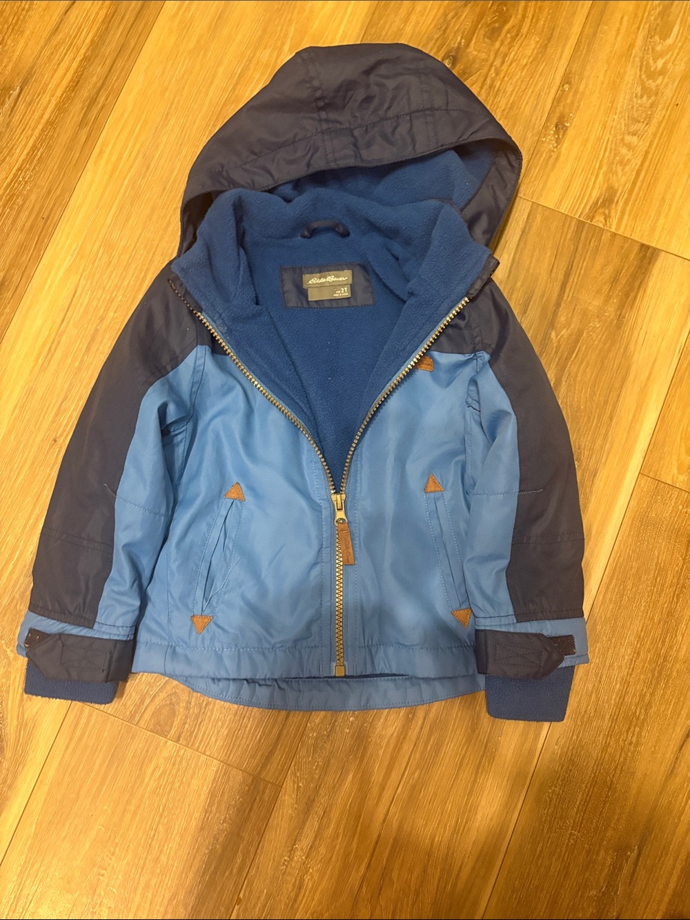 Eddie Bauer Children's Two-Tone Blue Hooded Jacket